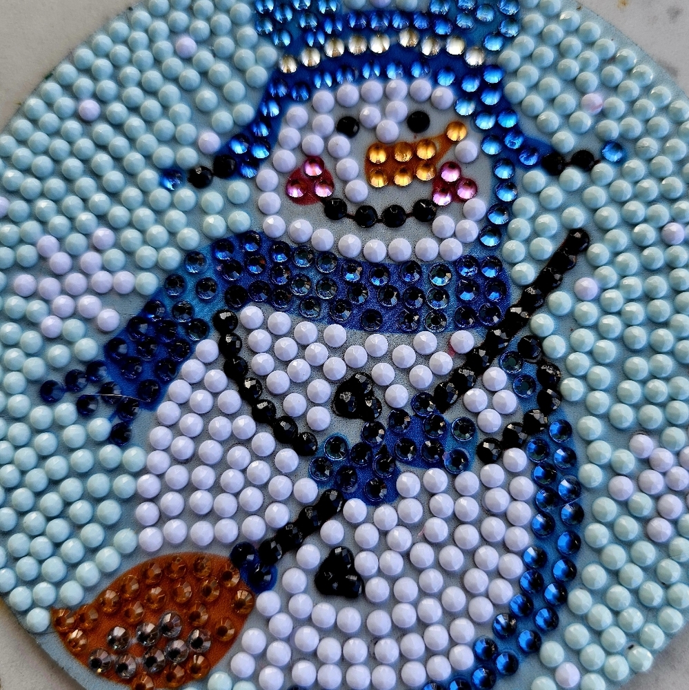 Christmas Snowman Coaster with Padding on Bottom Gift Decor - Picture 2 of 5